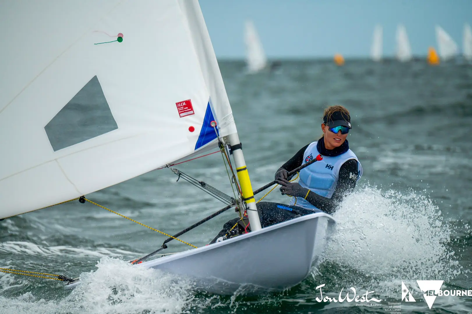 Line Flem Høst i VM i Melbourne. Foto: John West