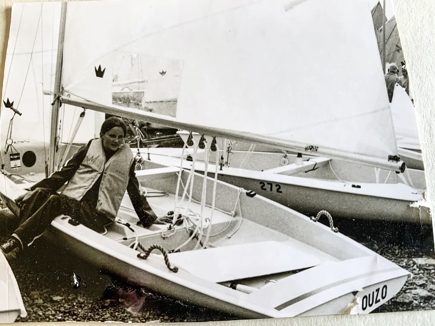 Lise Landmark som 16-åring. Hun var en meget aktiv Trapez-seiler, og reiste mye rundt i landet på ulike regattaer.